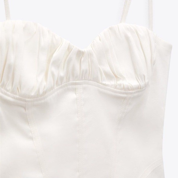 🤍Zara Linen Blend Corset Style Bodysuit - Picture 3 of 12
